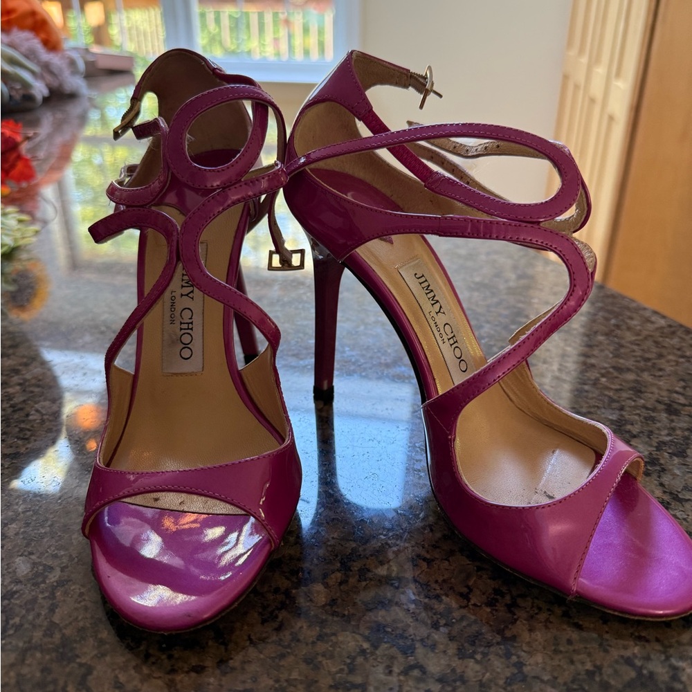 Jimmy Choo Fuchsia Strappy Heels